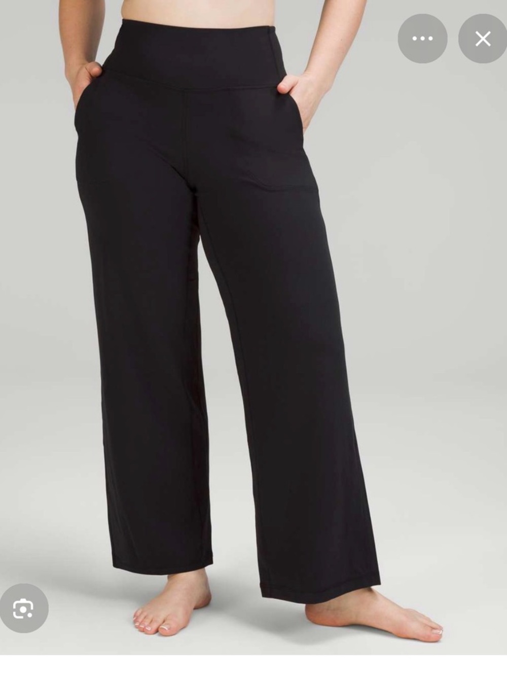 lululemon black Wide-Leg align pant with Pockets